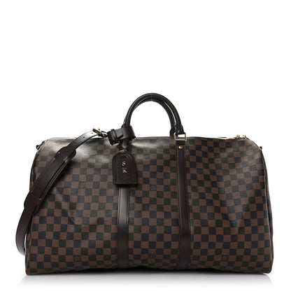 Louis Vuitton Damier Ebene Keepall Bandouliere 55 1 of 11