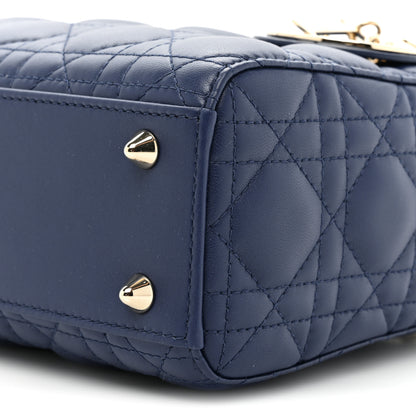 Christian Dior Lambskin Cannage Small My ABCDior Lady Dior Royal Blue 8 of 9