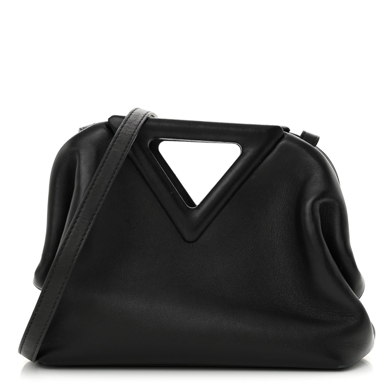 Bottega Veneta Calfskin Small The Point Triangle Bag Black 1 of 11