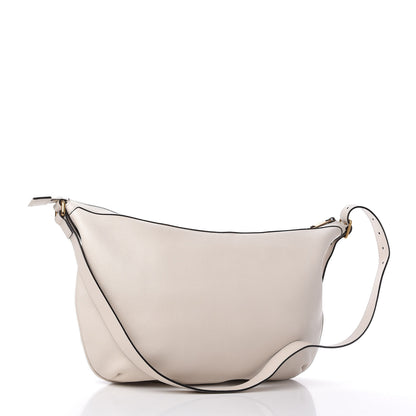 Gucci Grained Calfskin Logo Half Moon Hobo White 3 of 10