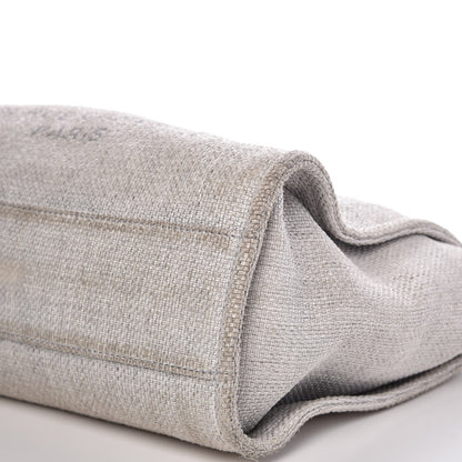 Chanel Woven Straw Raffia Deauville Tote Grey 9 of 11