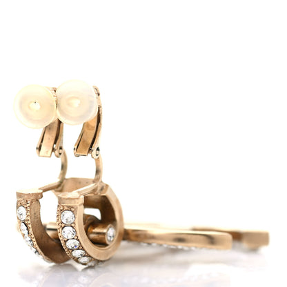 Chanel Crystal CC Clip On Earring Gold 4 of 5