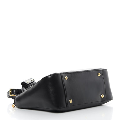 Fendi Vitello Glacier Small FF Tote Black 4 of 10