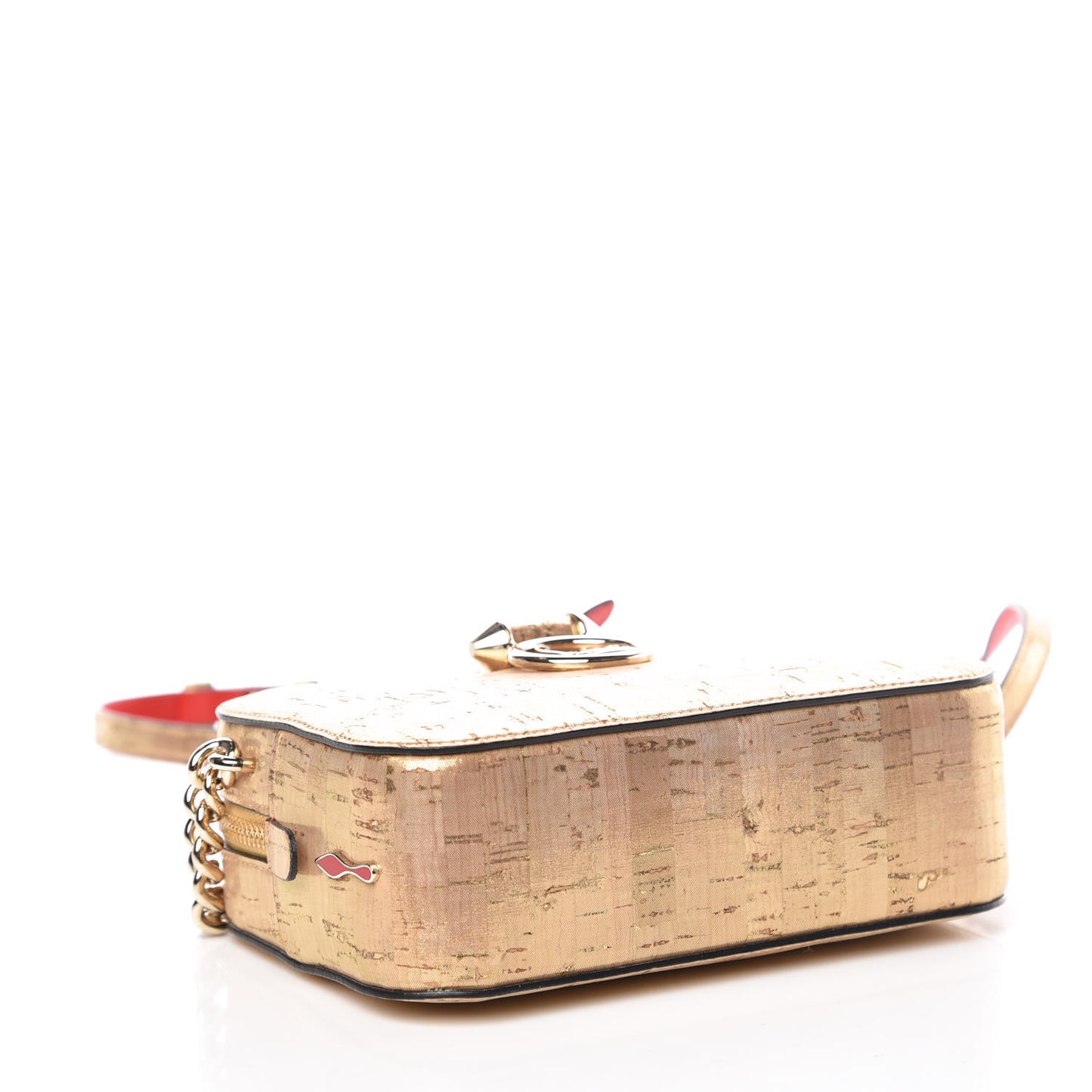 Metallic Liege Pepite Cork Mini Rubylou Crossbody Gold