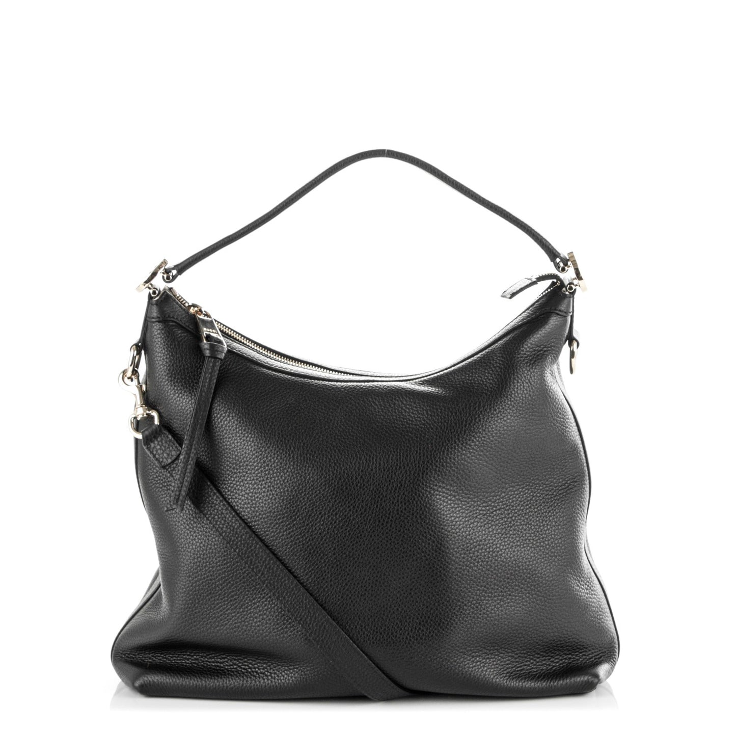 Pebbled Calfskin Small Miss GG Hobo Black