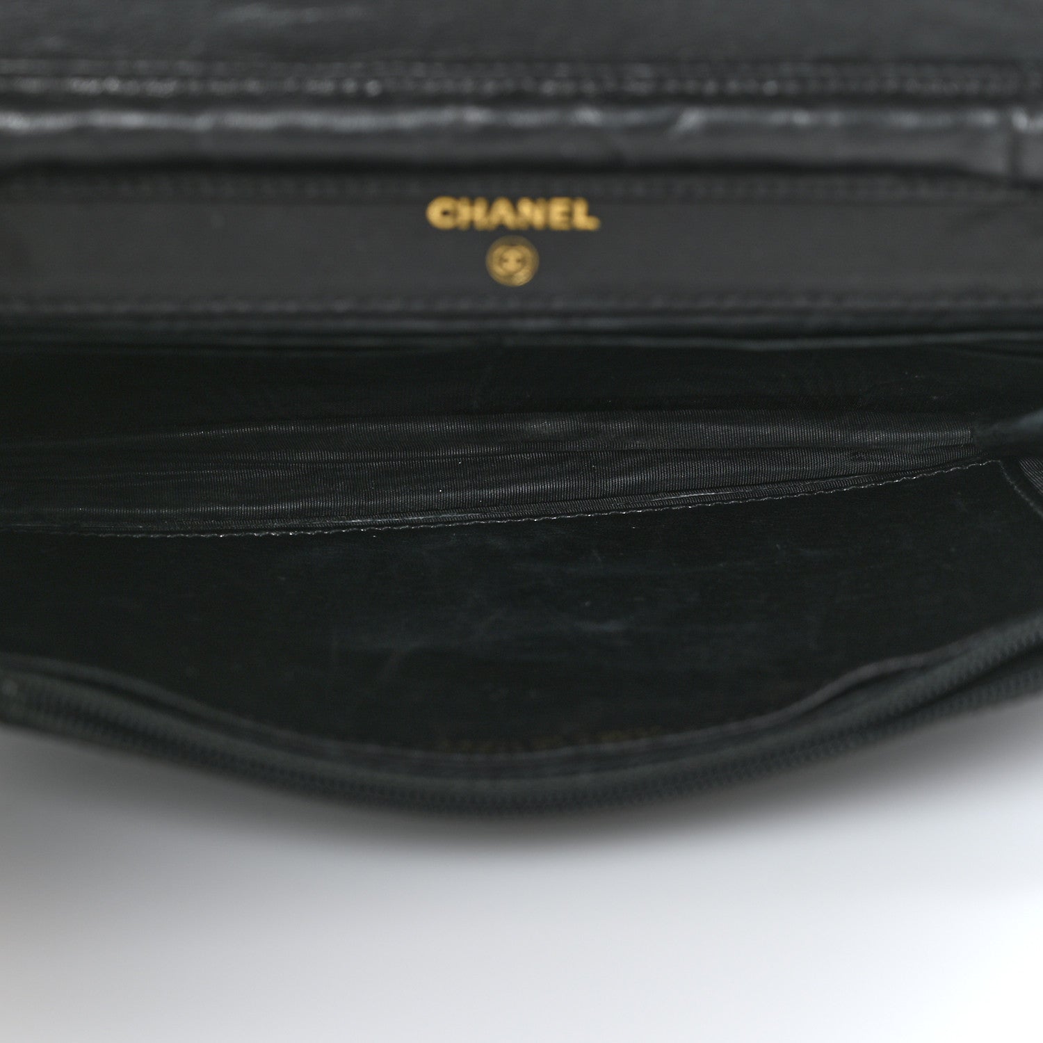Chanel Patent Timeless CC Wallet On Chain WOC Black 4 of 8