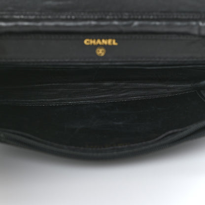 Chanel Patent Timeless CC Wallet On Chain WOC Black 4 of 8