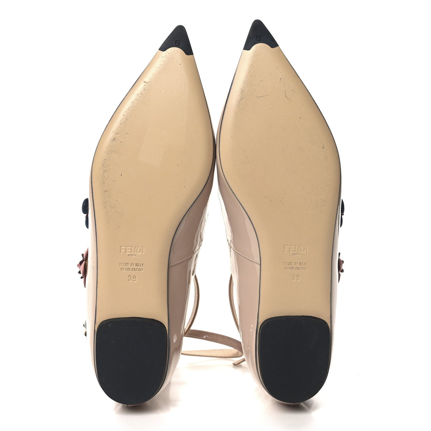 Patent Flowerland Strappy Flats 39 Nude