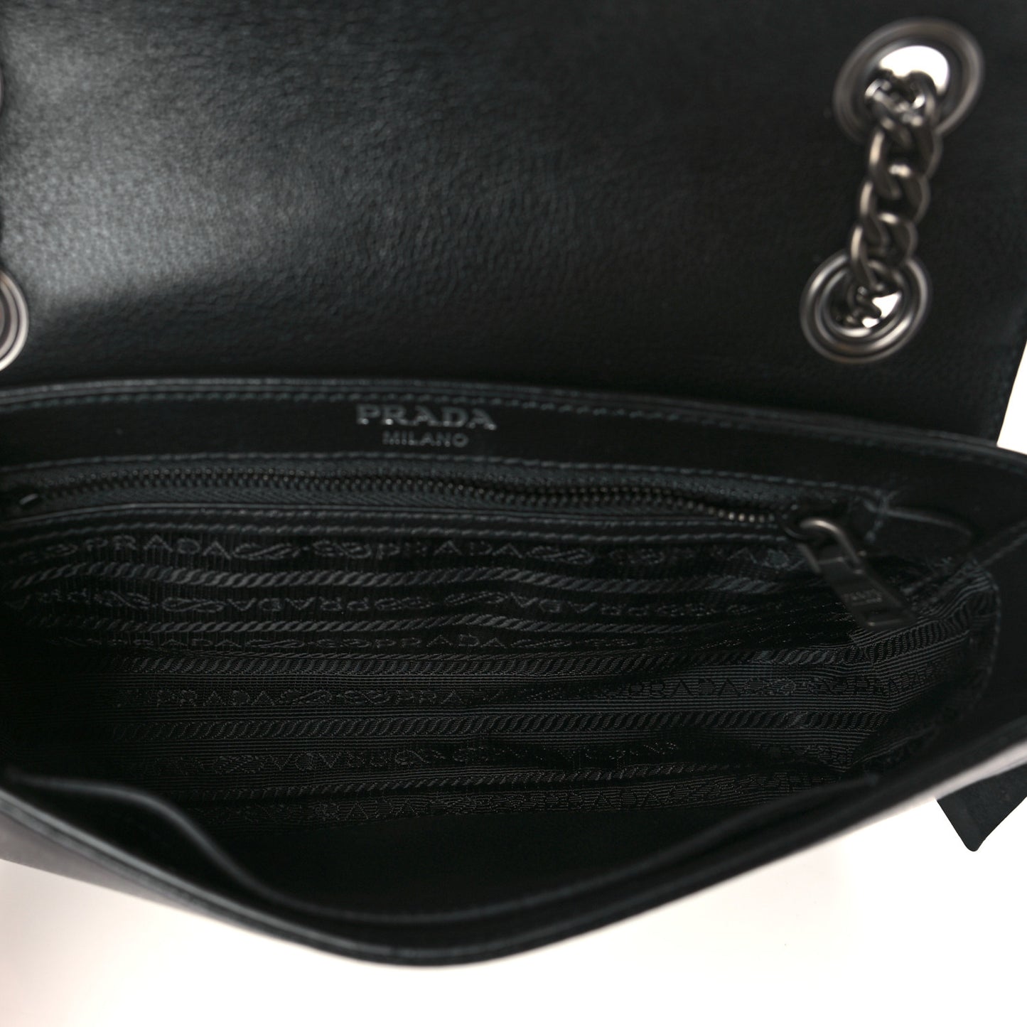 Glace Calfskin Studded Crossbody White Black