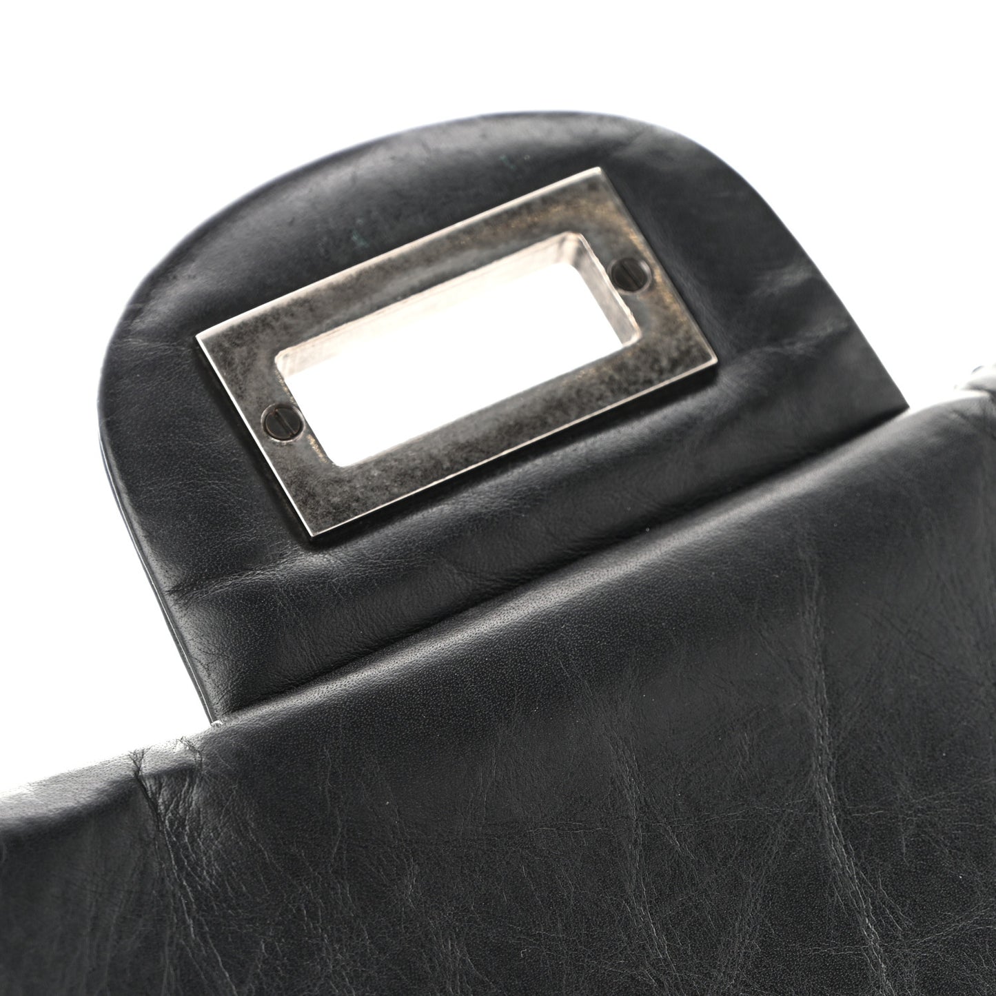 Aged Calfskin Quilted 2.55 Reissue 227 Flap Black