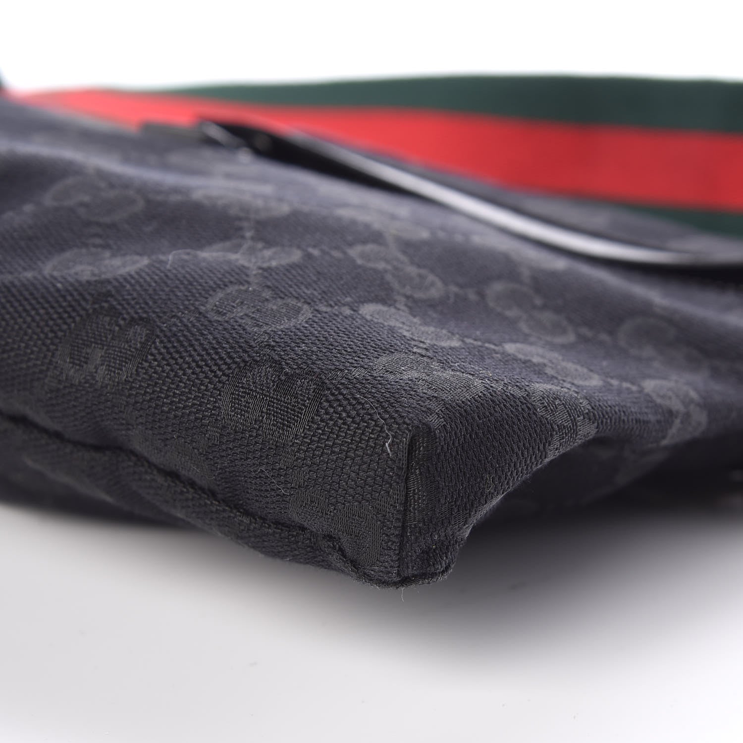 Gucci GG Monogram Web Double Pocket Belt Bag Black 10 of 10