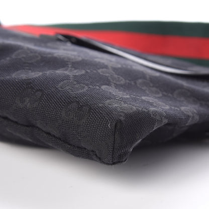 Gucci GG Monogram Web Double Pocket Belt Bag Black 10 of 10
