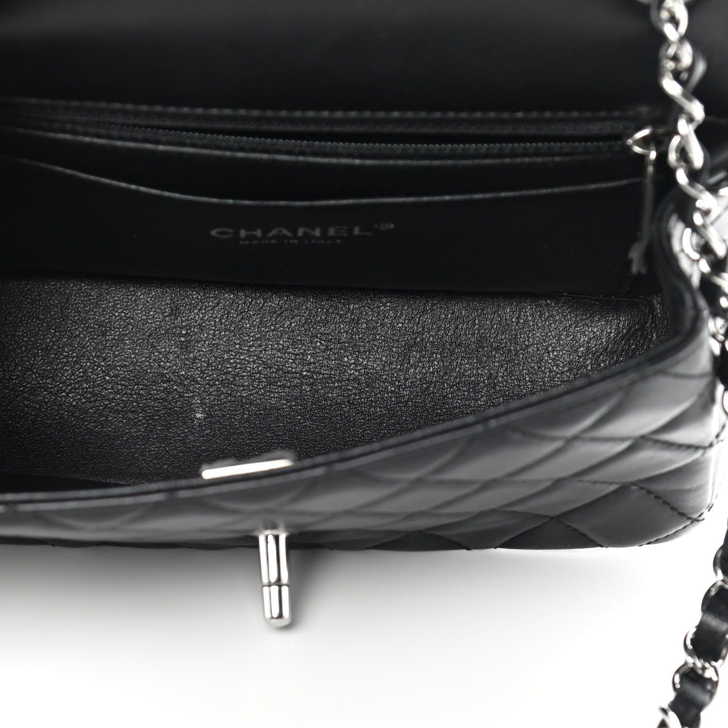 Chanel Lambskin Quilted Mini Rectangular Flap Black 4 of 11