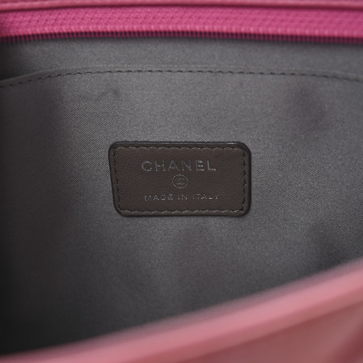 Patent Calfskin Lucky Symbols Pochette Hot Pink