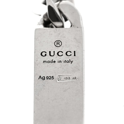 Gucci Sterling Silver GucciGhost Hamlet Skull ID Chain Bracelet 3 of 4