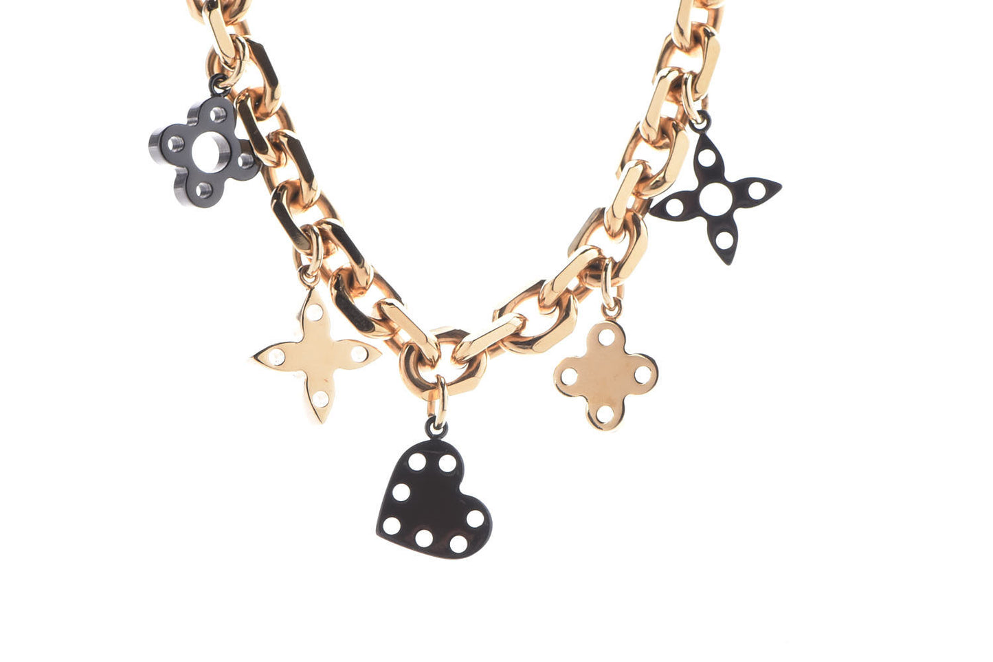 Monogram Hide and Seek Necklace Gold