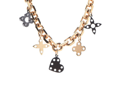 Louis Vuitton Monogram Hide and Seek Necklace Gold 4 of 7