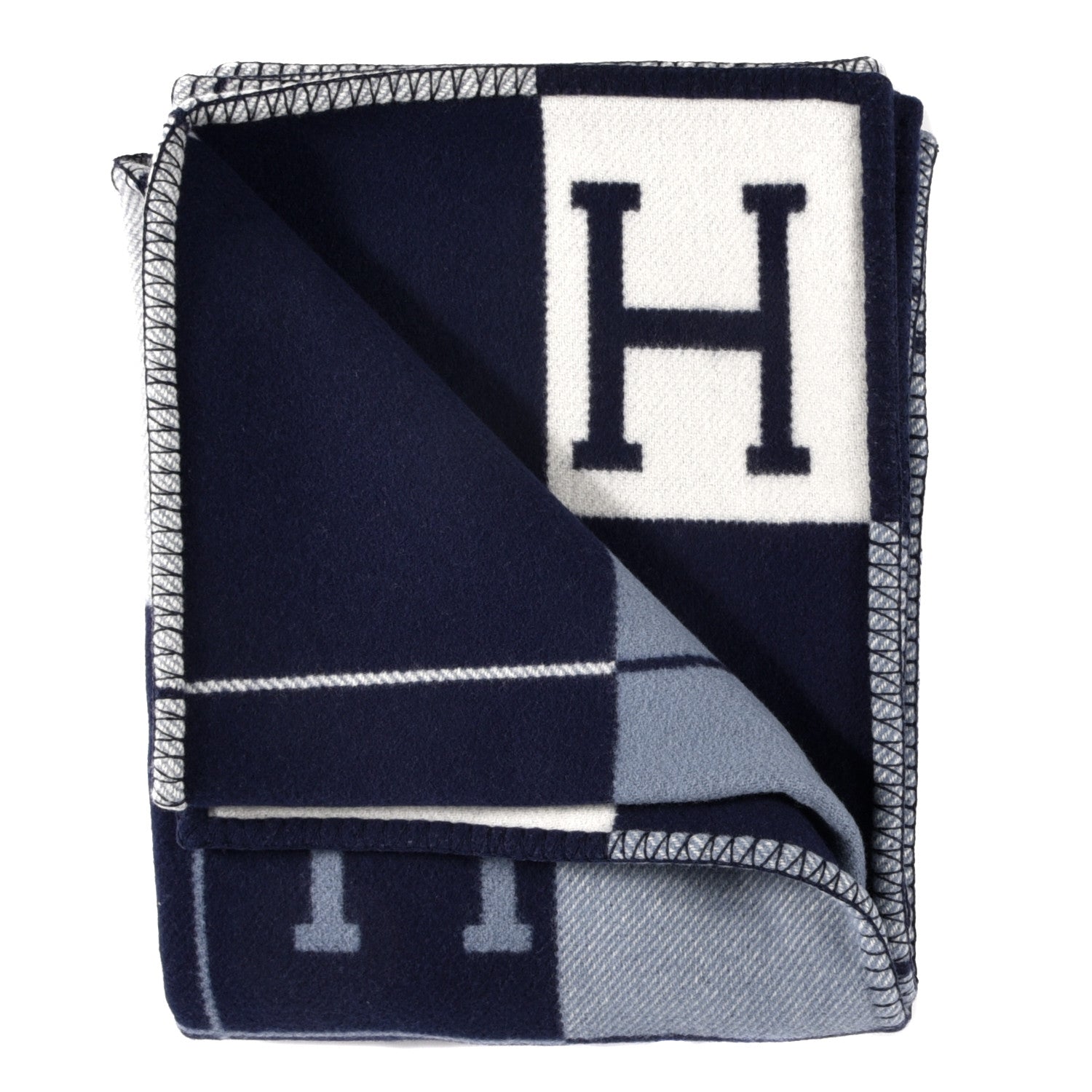 Hermes Wool Cashmere Avalon III Blanket Caban Ecru 2 of 3