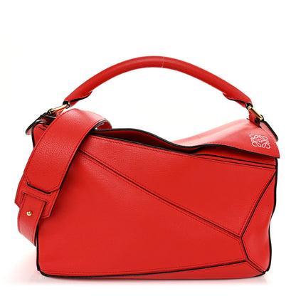Loewe Calfskin Medium Puzzle Bag Scarlet 1 of 13