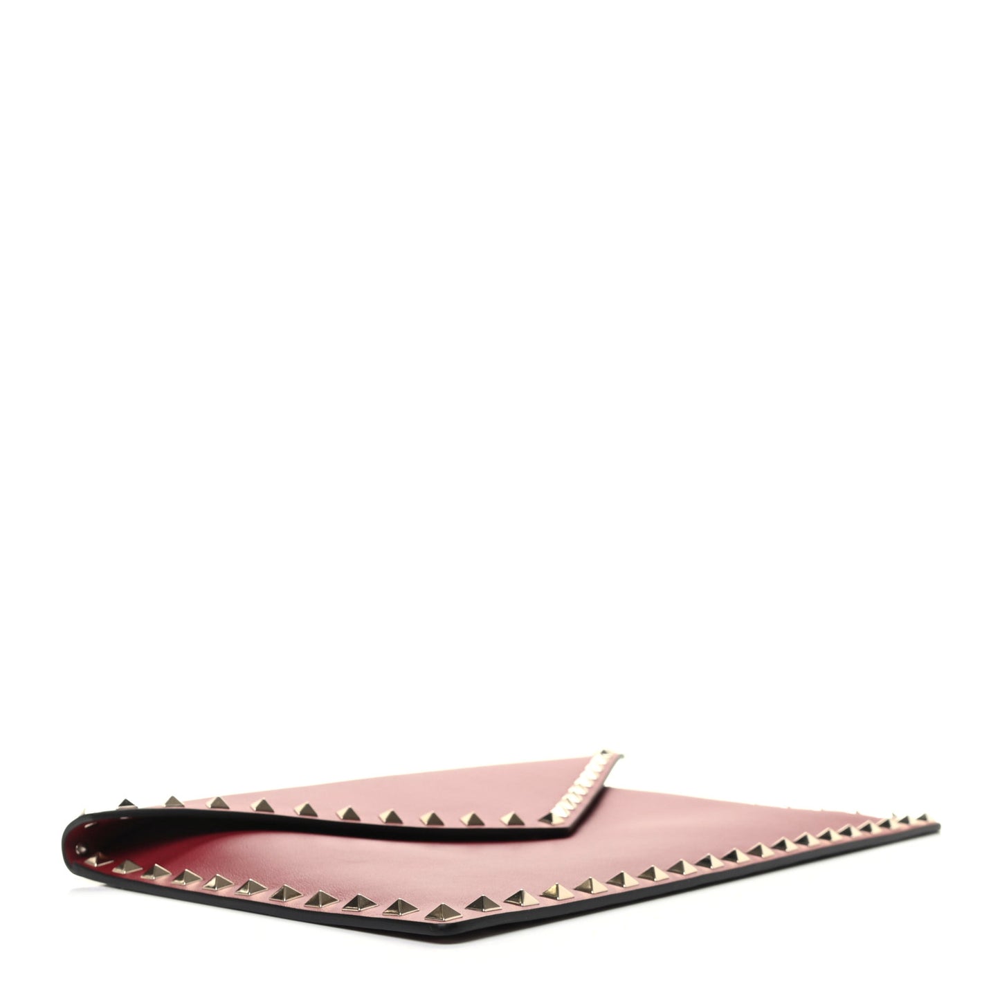 Vitello Large Rockstud Envelope Clutch Rubino