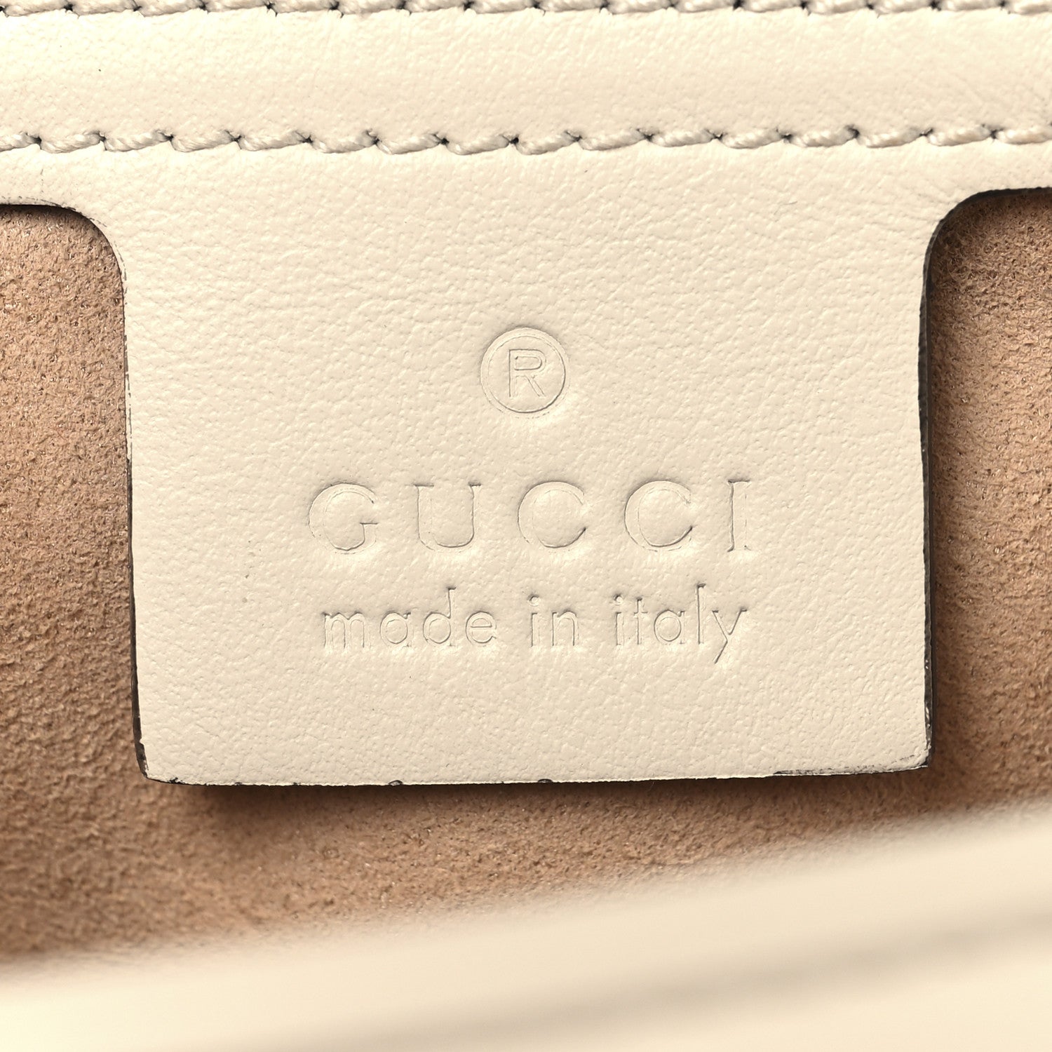 Gucci Calfskin Matelasse Small GG Marmont Shoulder Bag White 6 of 12