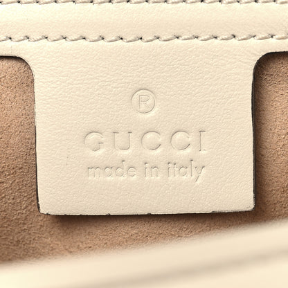 Gucci Calfskin Matelasse Small GG Marmont Shoulder Bag White 6 of 12