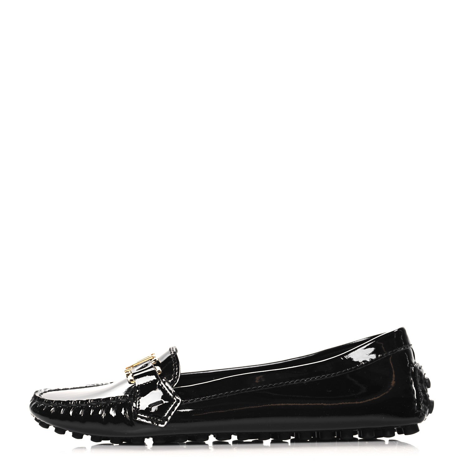 Louis Vuitton Patent Calfskin Oxford Loafers 40 Black 1 of 9