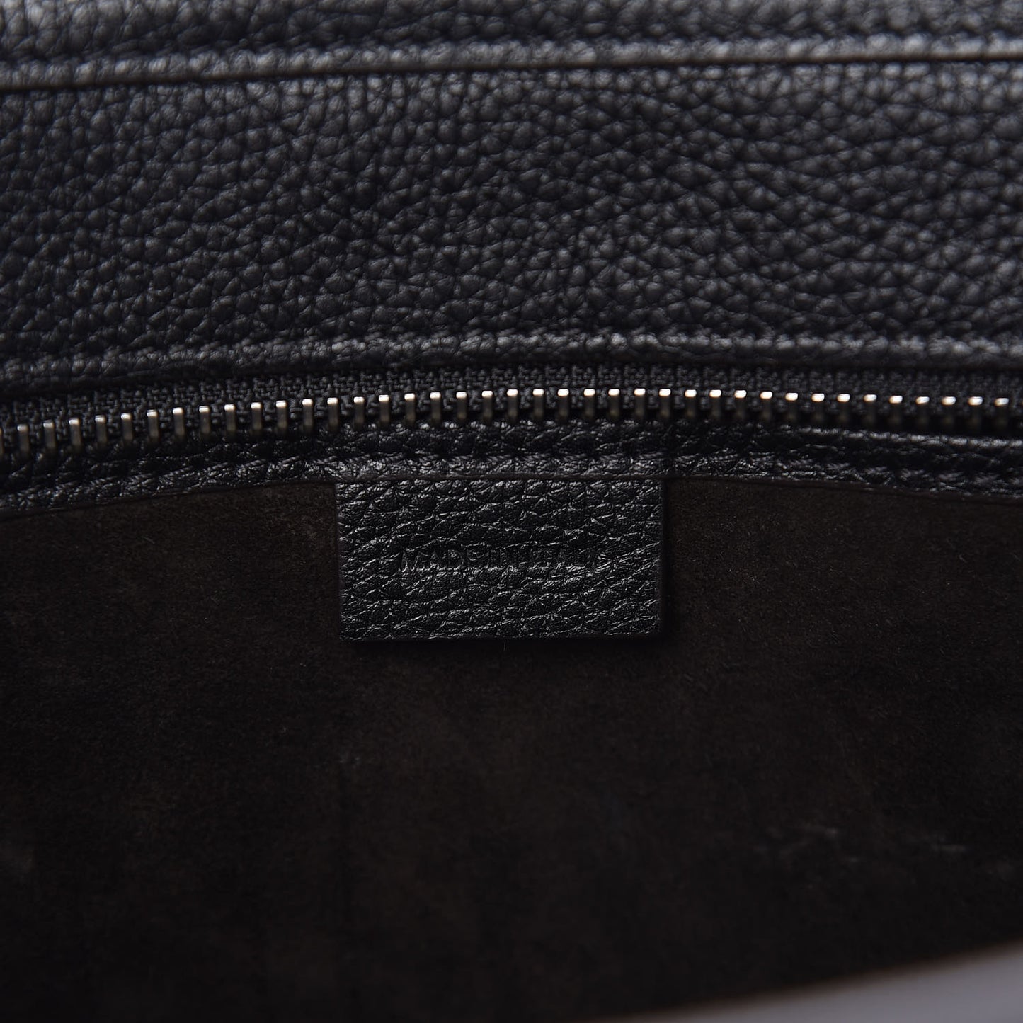 Drummed Calfskin Nano Luggage Black