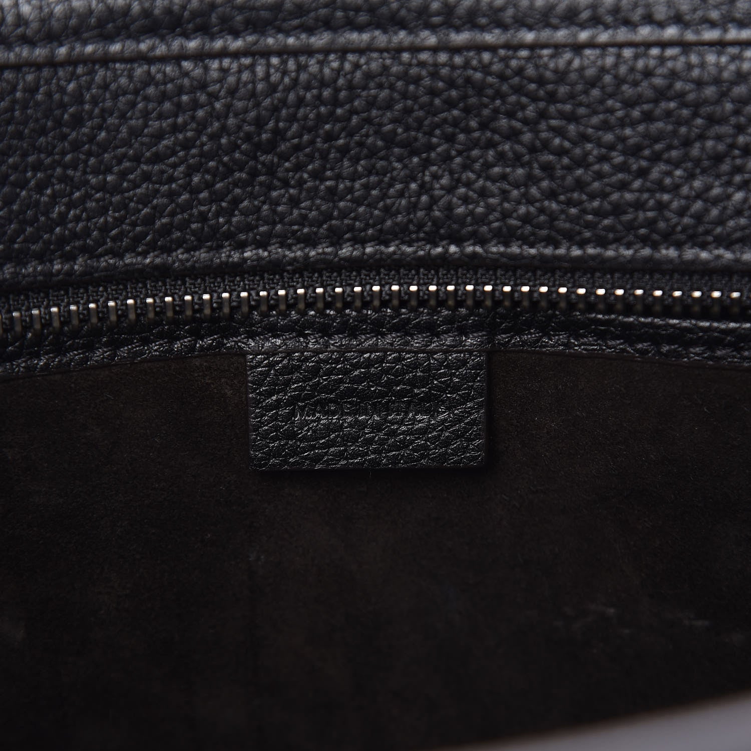 Celine Drummed Calfskin Nano Luggage Black 8 of 9