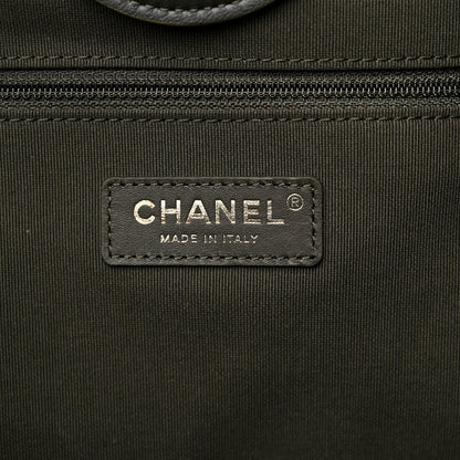 Chanel Calfskin Embossed Medium Deauville Tote Khaki 7 of 12