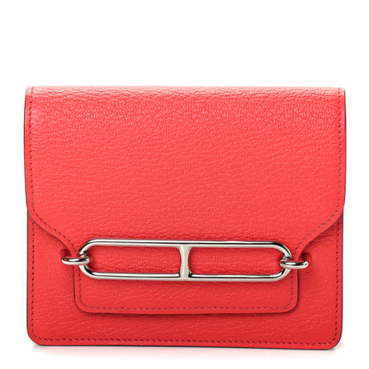 Hermes Chevre Mysore Roulis Slim Wallet Rose Texas 1 of 4