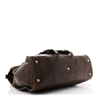 Chloe Shiny Tanned Calfskin Large Edith Bag Brun 4 of 11