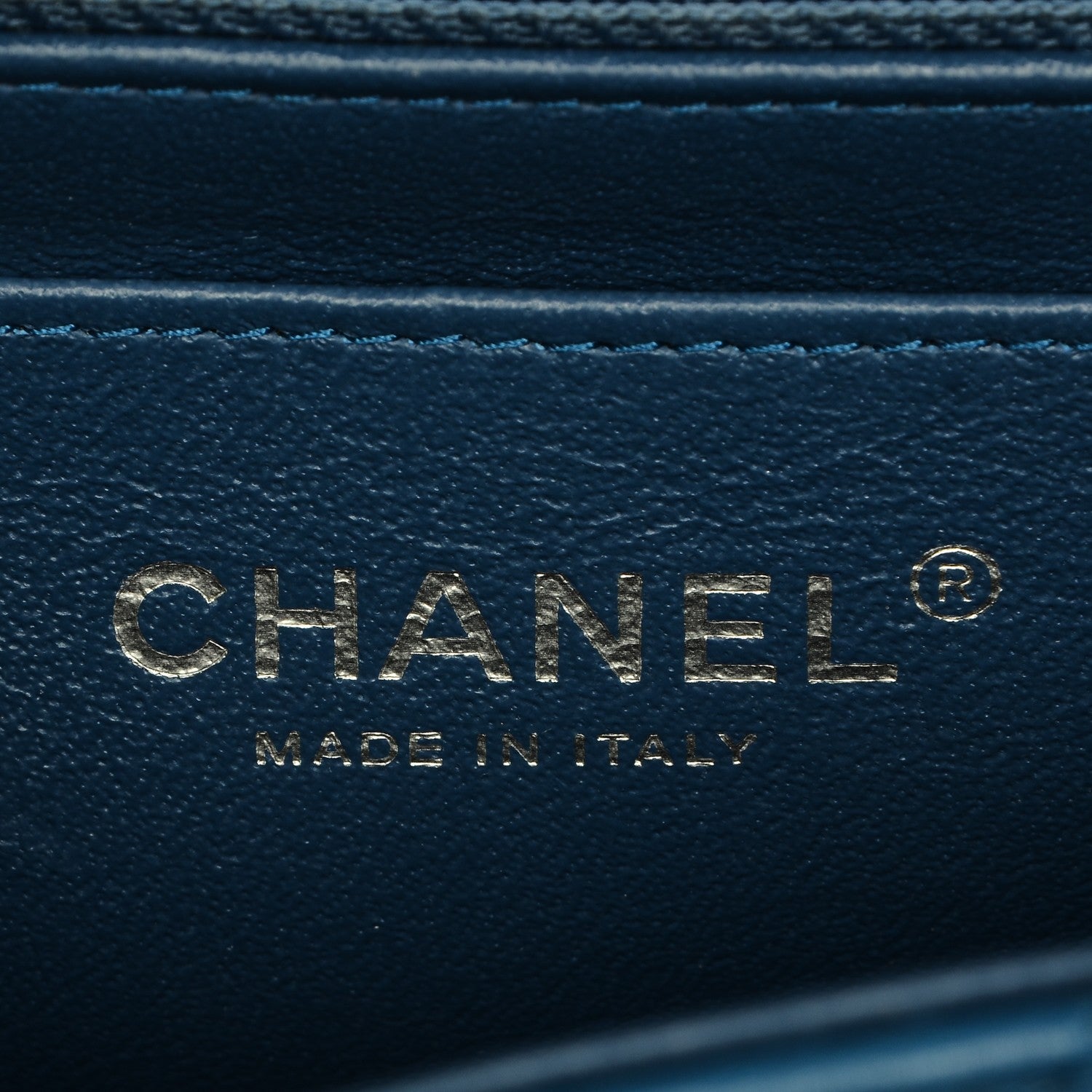 Chanel Calfskin Quilted Mini Square Flap Blue 6 of 7