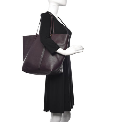 Alexander McQueen Grained Calfskin Skull Open Shopper Tote Dark Purple 2 of 13