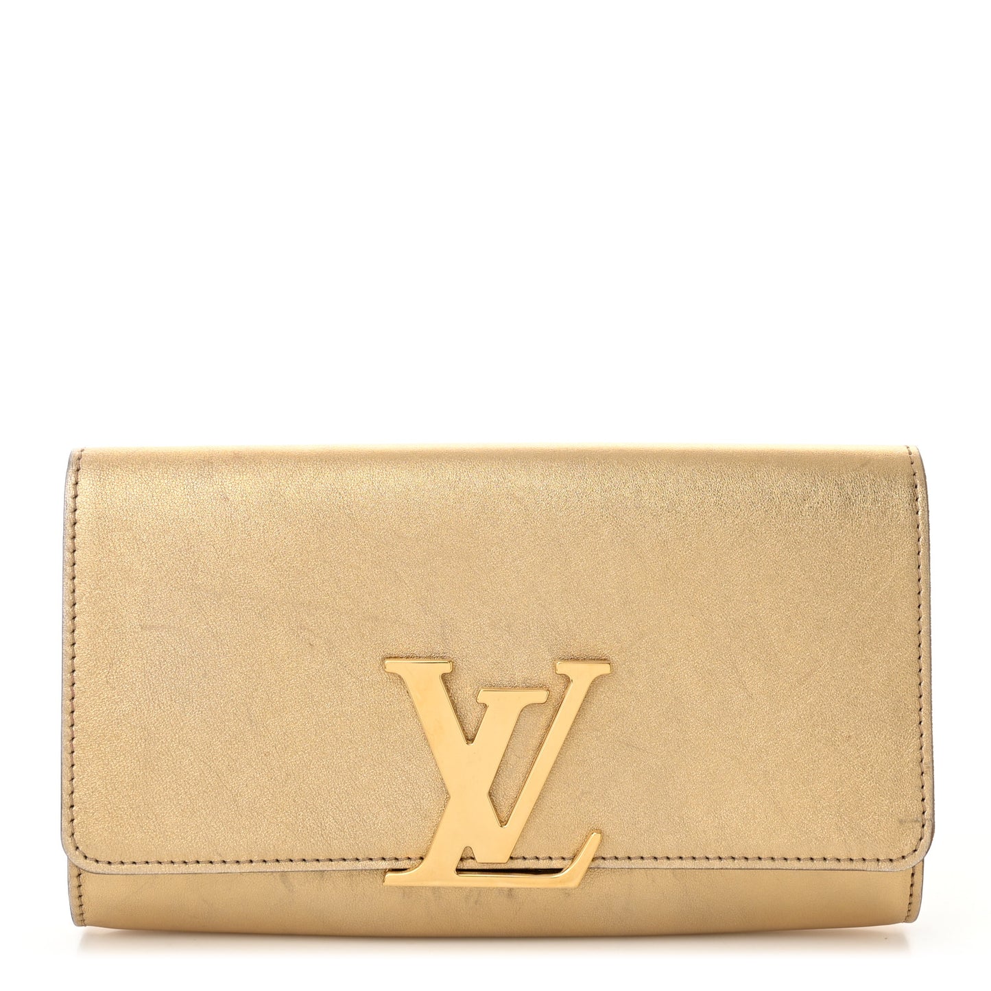 Calfskin Neo Sobe Louise EW Clutch Gold