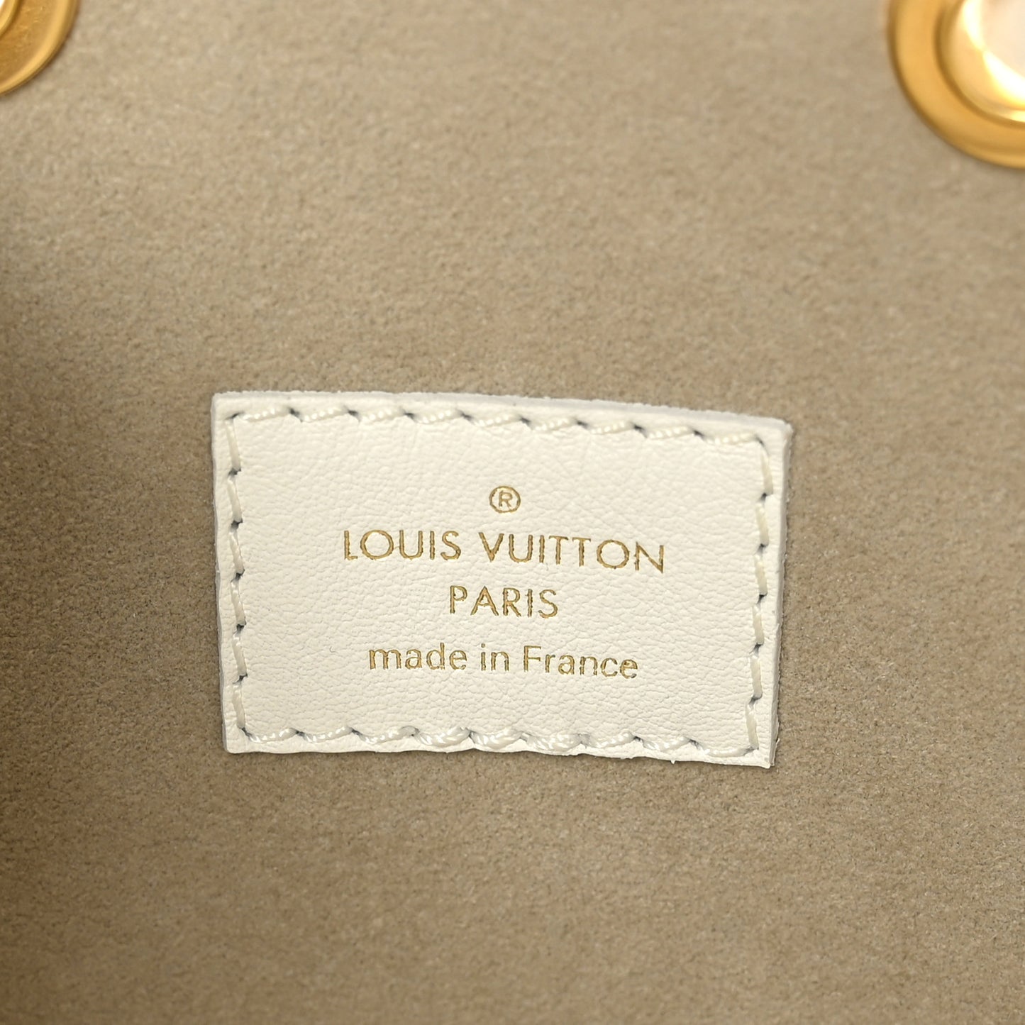 Calfskin Monogram Cutout Petit Noe White