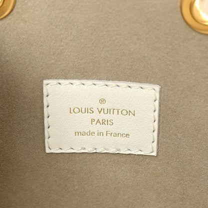 Louis Vuitton Calfskin Monogram Cutout Petit Noe White 6 of 10