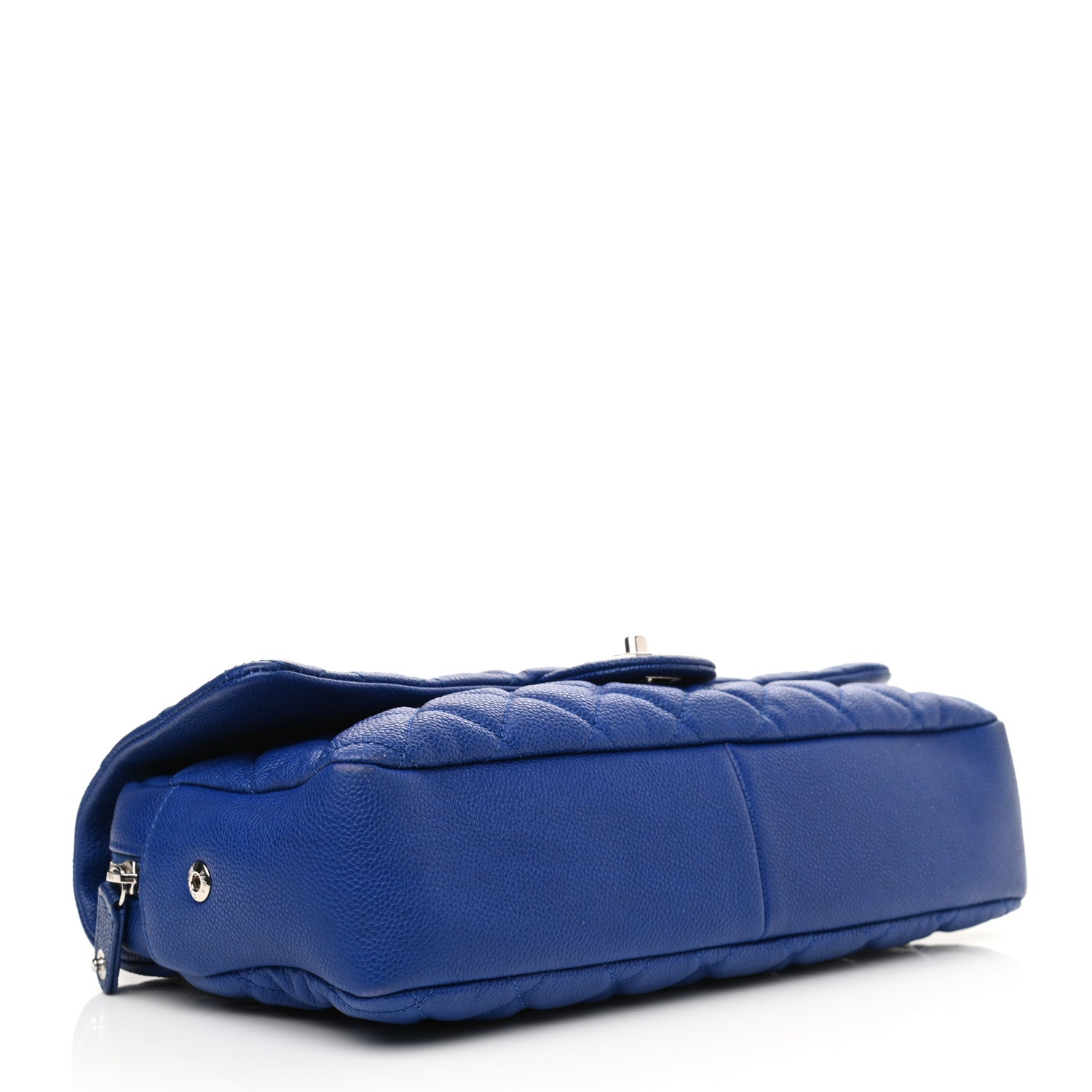 Chanel Caviar Quilted Jumbo Easy Flap Blue 4 of 12