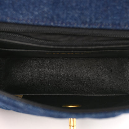 Chanel Denim Quilted Mini Square Flap Blue 5 of 10