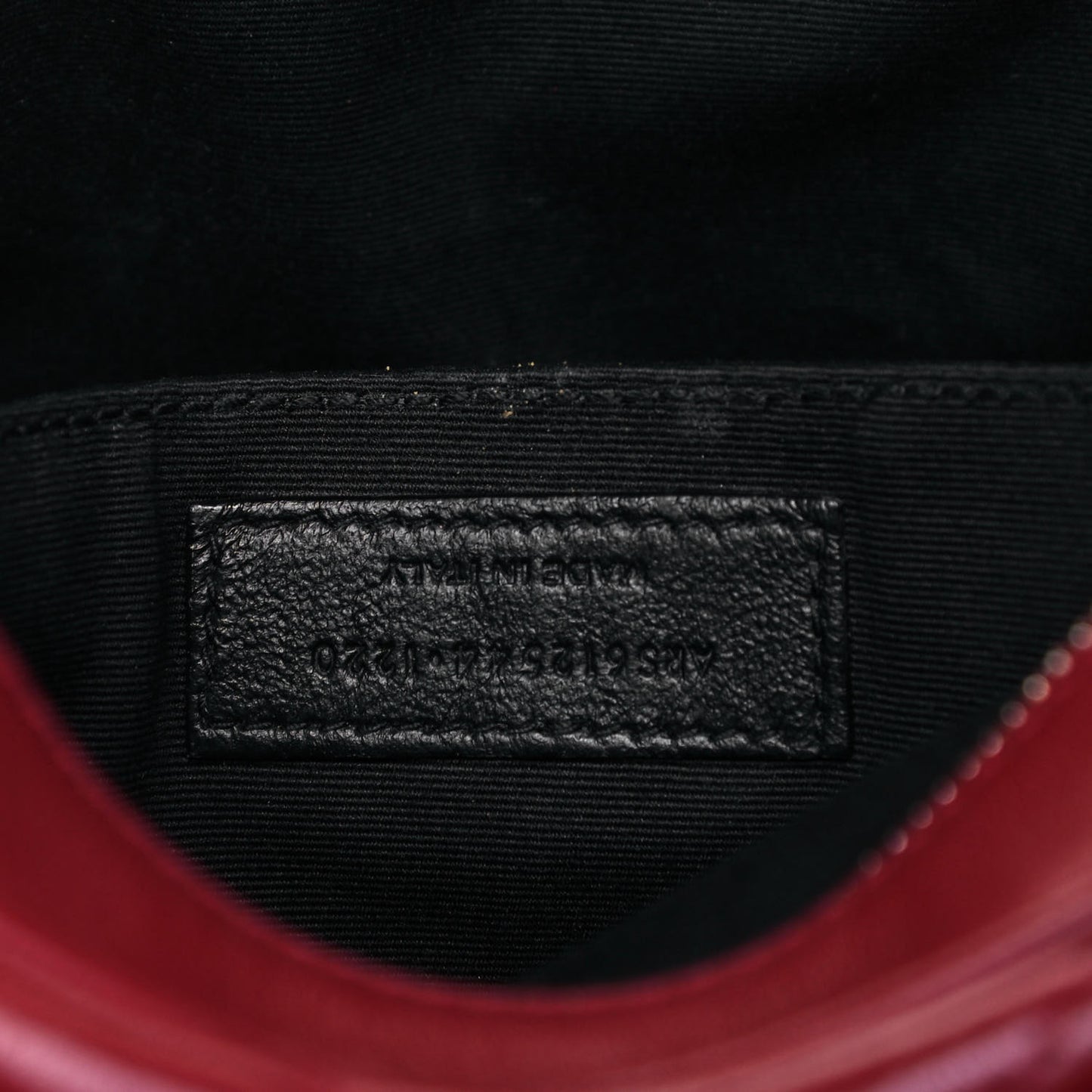 Calfskin Matelasse Monogram Lou Camera Bag Dark Legion Red