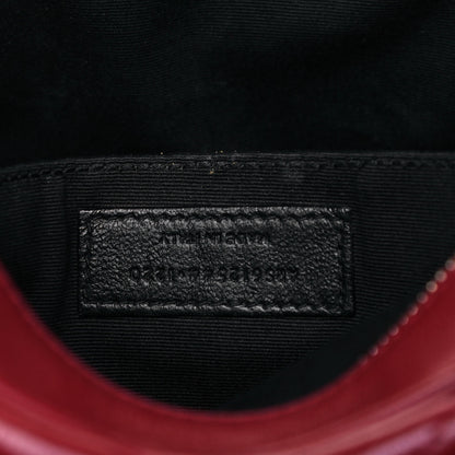 Saint Laurent Calfskin Matelasse Monogram Lou Camera Bag Dark Legion Red 7 of 9