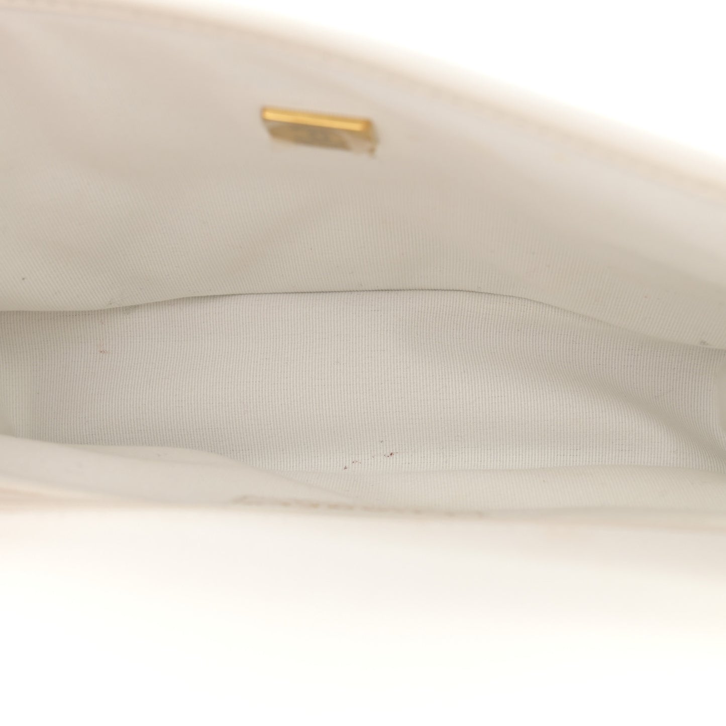 Caviar Quilted School Memory Small Top Handle Flap White