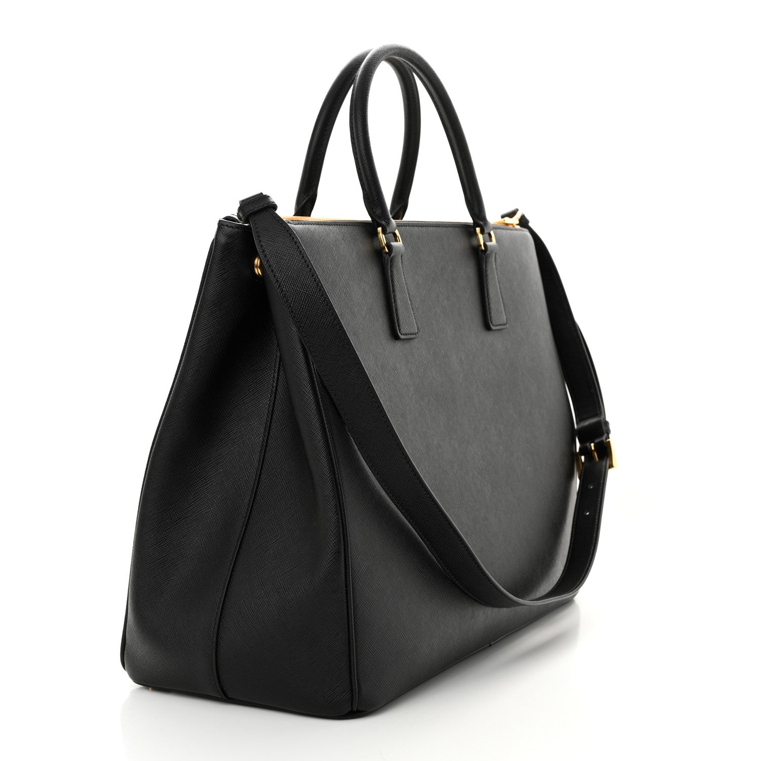 Prada Saffiano Lux Extra Large Galleria Double Zip Tote Black 3 of 9