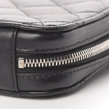 Chanel Lambskin Quilted Zip Phone Case Black 10 of 10