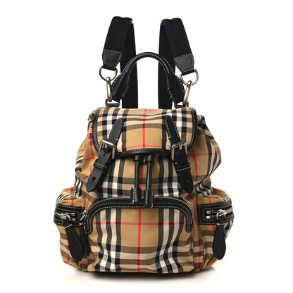 Burberry Nylon Vintage Check Small Rucksack Backpack Antique Yellow 1 of 7
