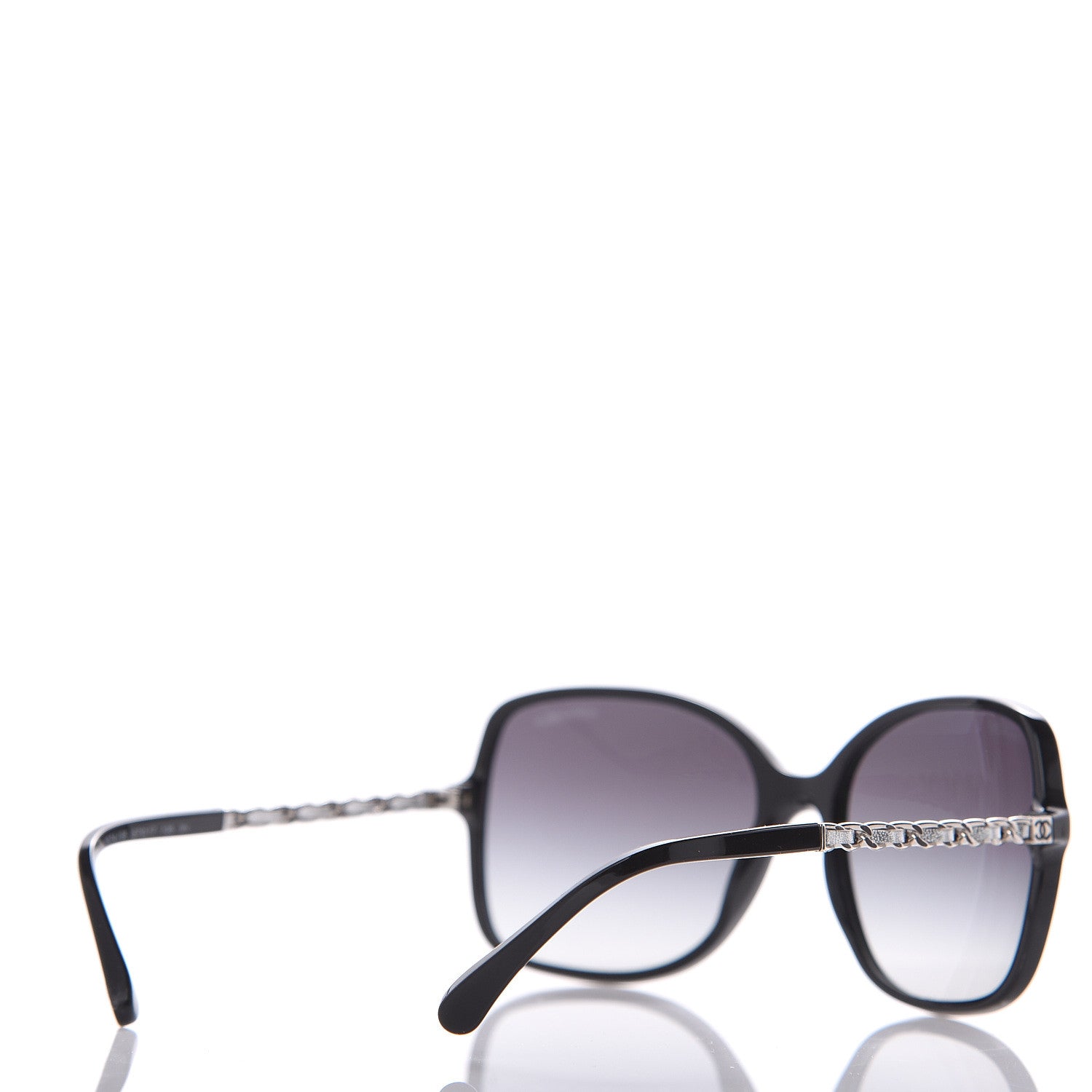 Chanel Lambskin Square Chain Sunglasses 5210-Q Black 3 of 8