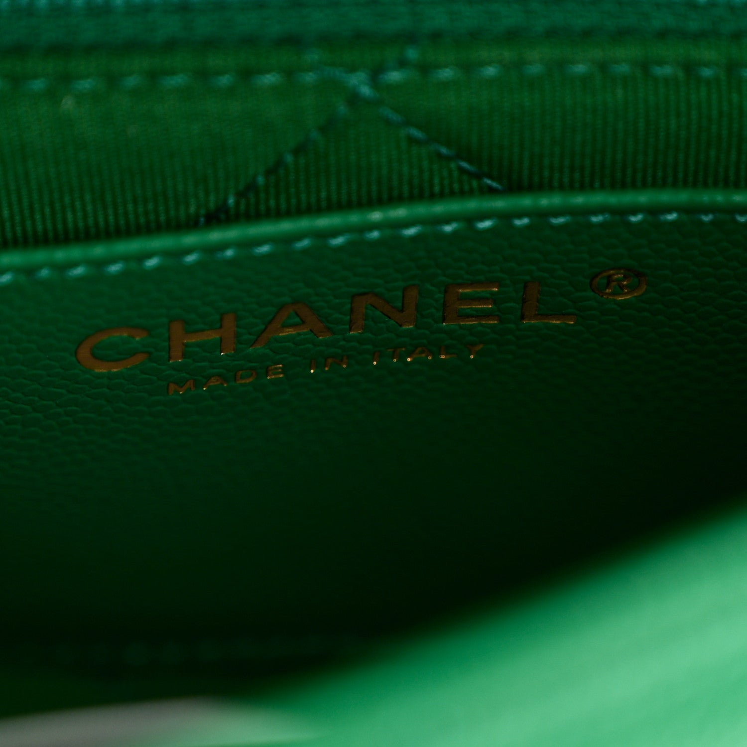 Chanel Caviar Quilted Mini CC Flap Green 6 of 10