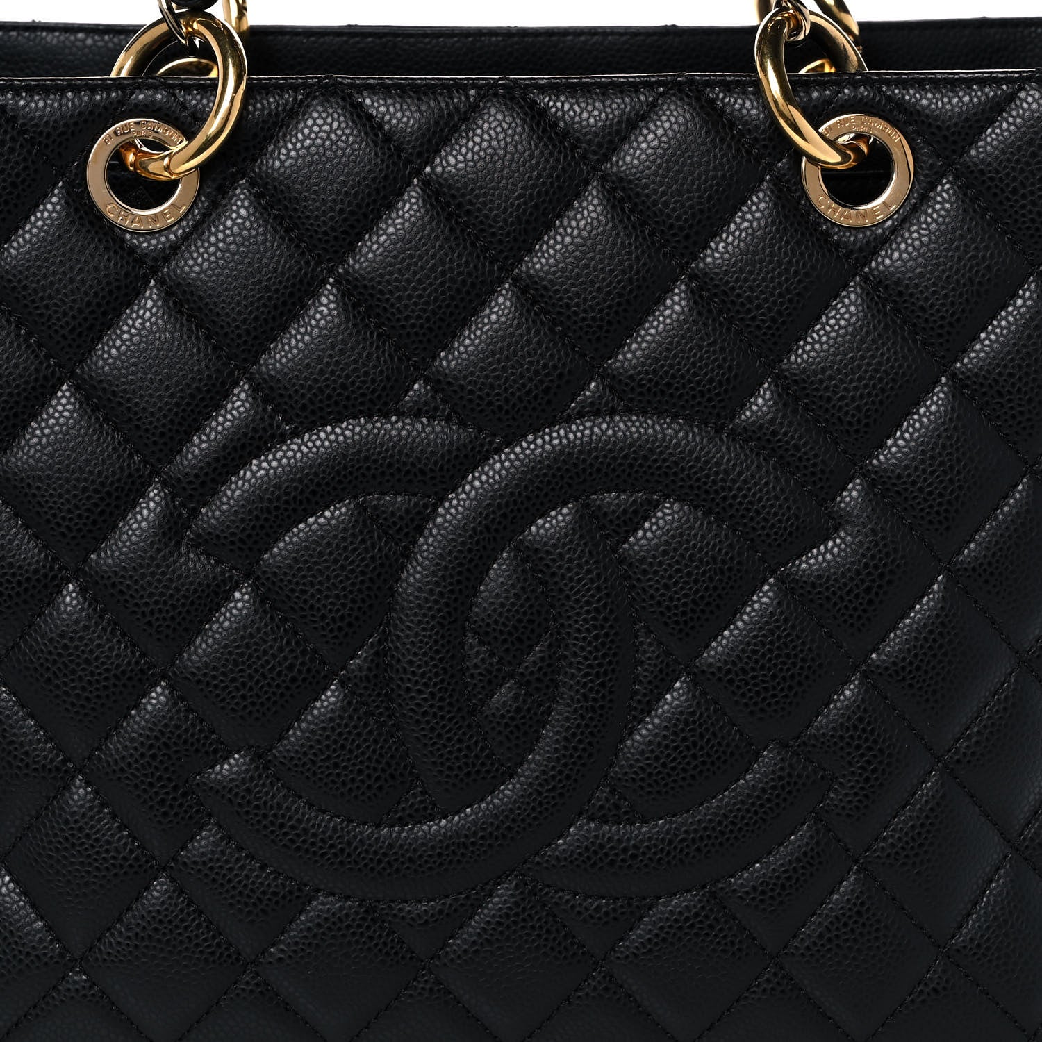 Chanel Caviar Quilted Grand Shopping Tote GST Black 8 of 12