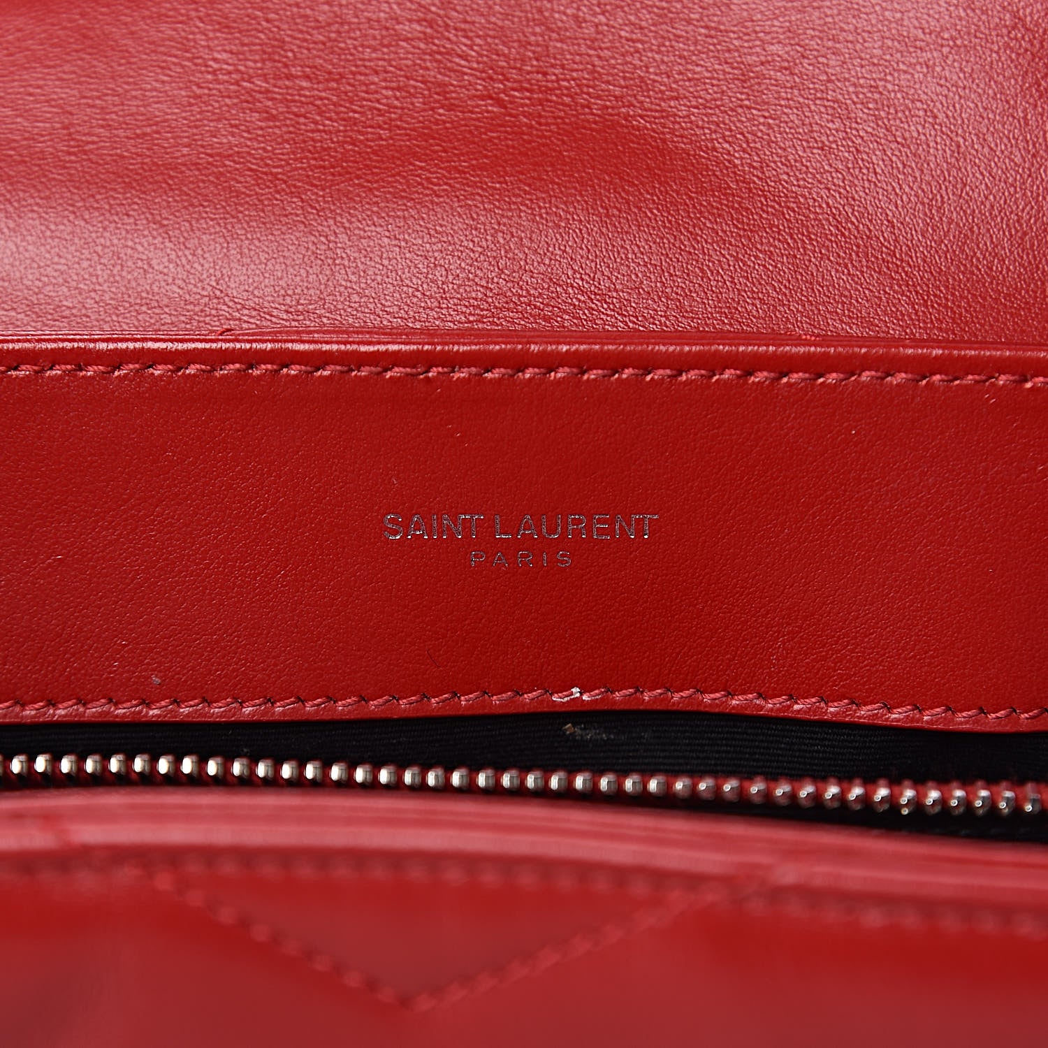Saint Laurent Calfskin Y Quilted Monogram Small Loulou Crossbody Bag Red 6 of 12