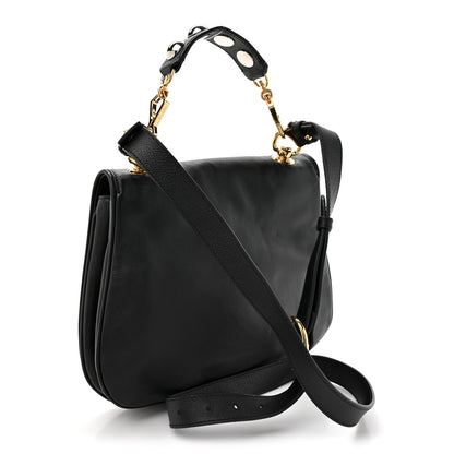 Gucci Roxy Calfskin Web Medium Blondie Shoulder Flap Bag Black 3 of 11